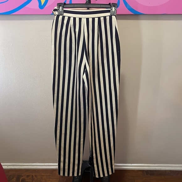 Moschino Cheap Chic Black White Striped Pants - Picture 6 of 9